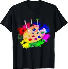 Artist Paint Palette And Brushes Art T-Shirt