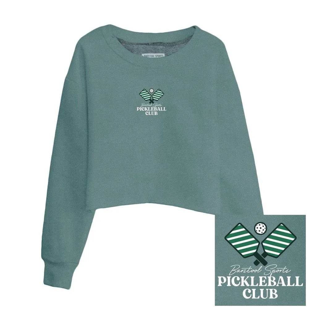 Barstool Pickleball Raw Hem Crewneck