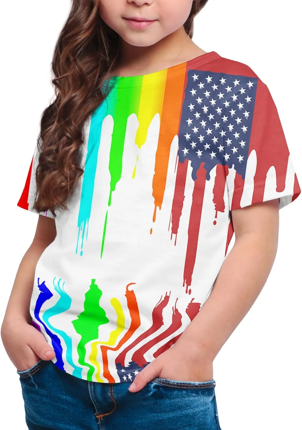 Boys Girls Kids Tee Shirt 3D Print Graphic Short Sleeve Shirt for Kids 6-16 Years