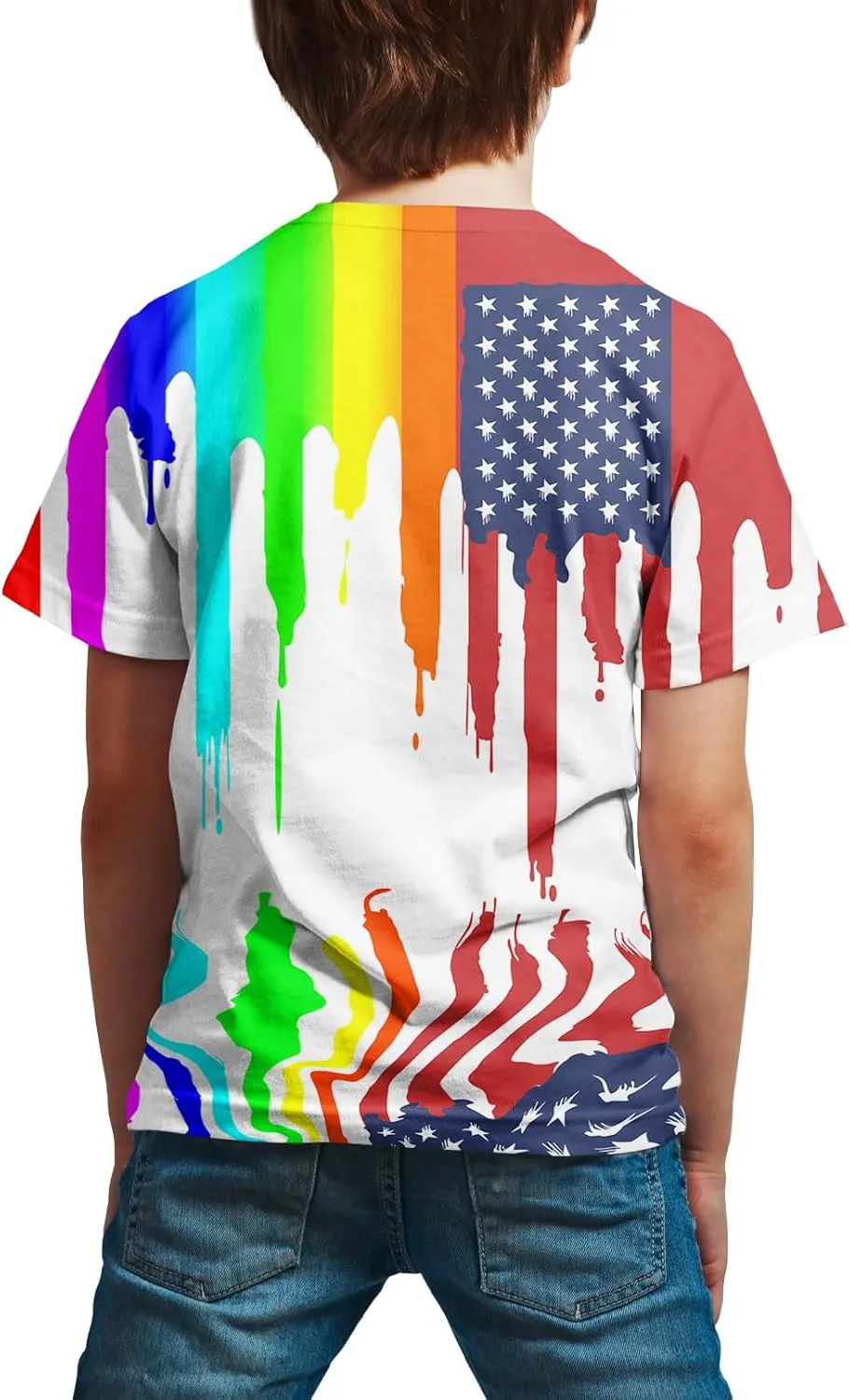 Boys Girls Kids Tee Shirt 3D Print Graphic Short Sleeve Shirt for Kids 6-16 Years