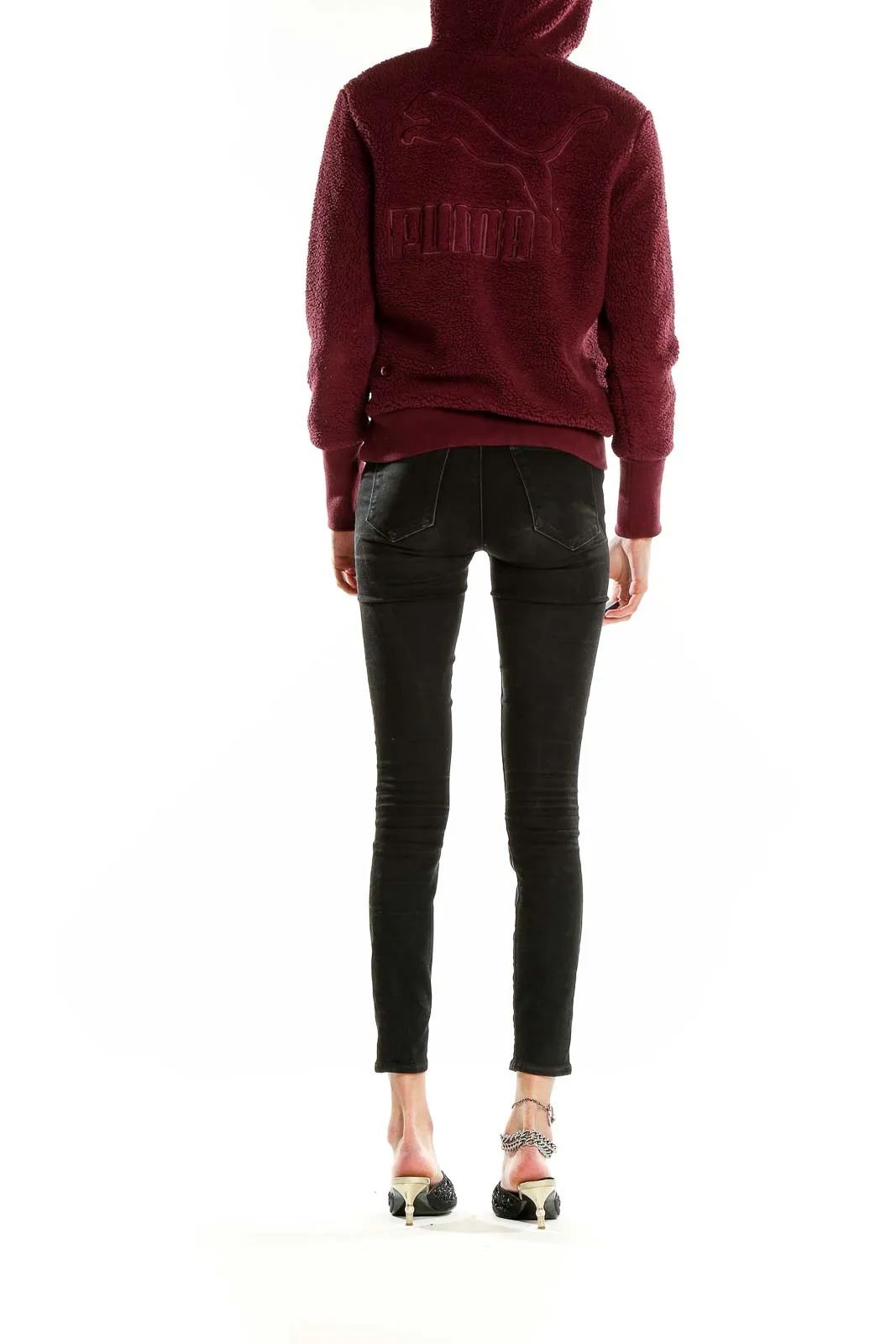 Burgundy Fleece Hoodie Pullover