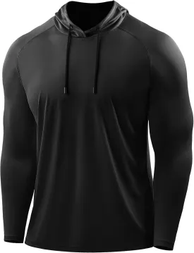 CADMUS Men's Workout Long Sleeve Fishing Shirts UPF 50  Sun Protection Dry Fit Hoodies