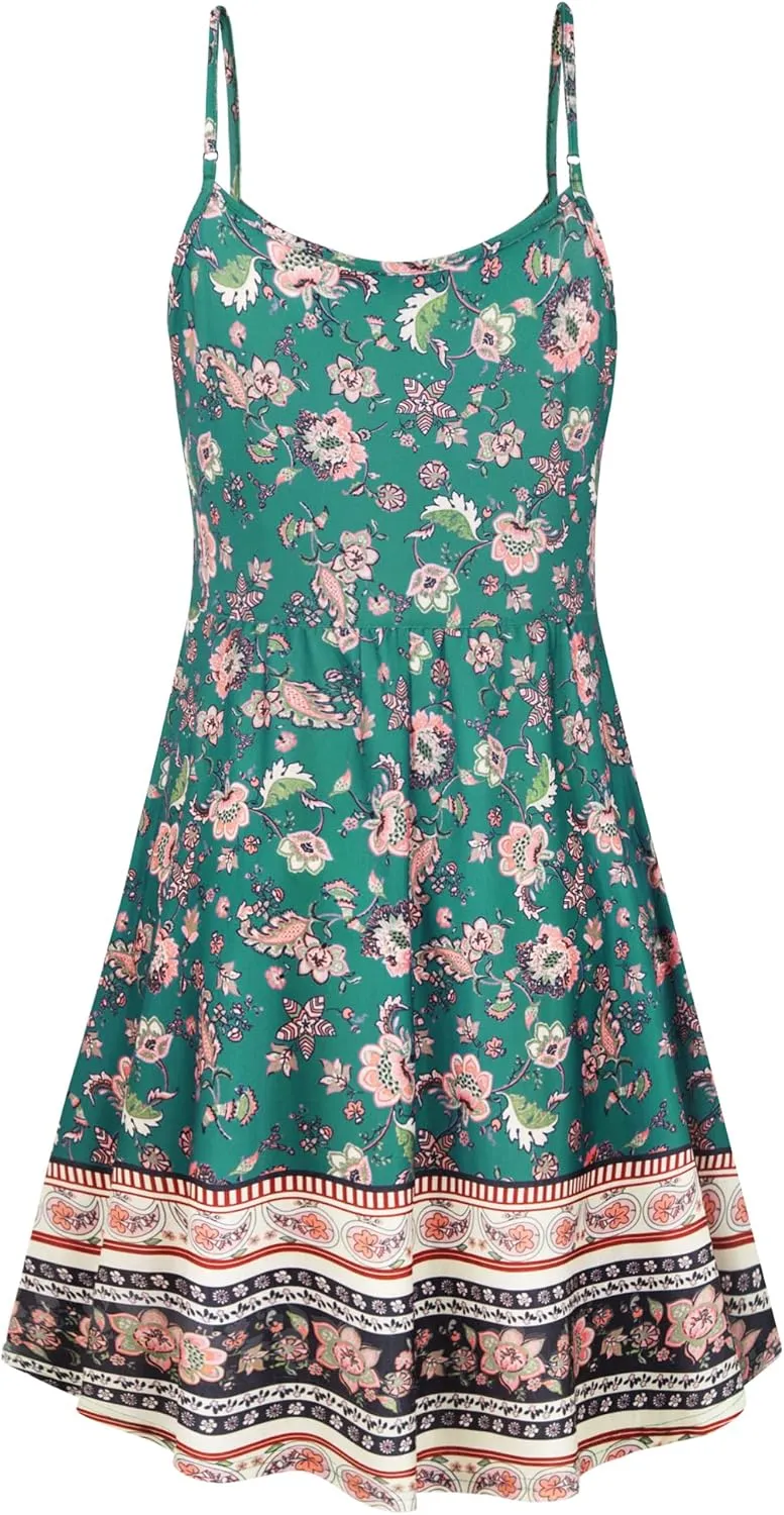 connche Floral Maternity Summer Dress Spaghetti Strap Nursing Breastfeeding