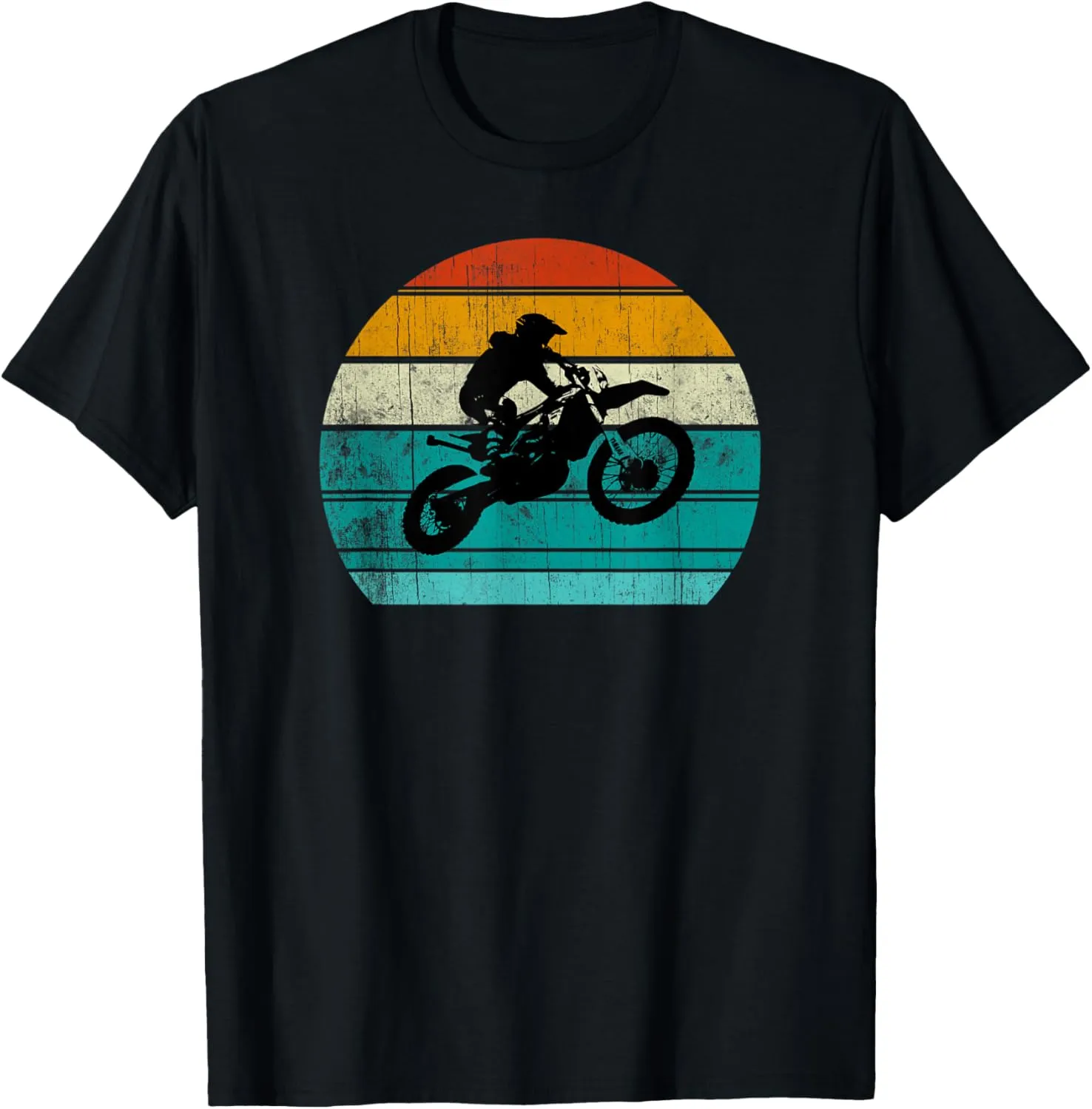Dirt Bike Motocross Motorcycle Vintage Retro Boys Men T-Shirt