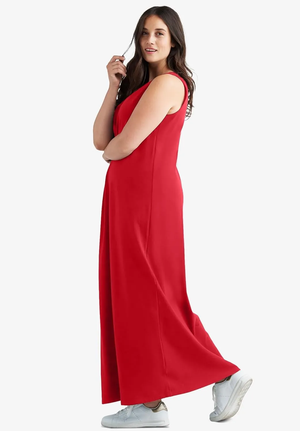 ellos Plus Size Sleeveless Knit Maxi Dress