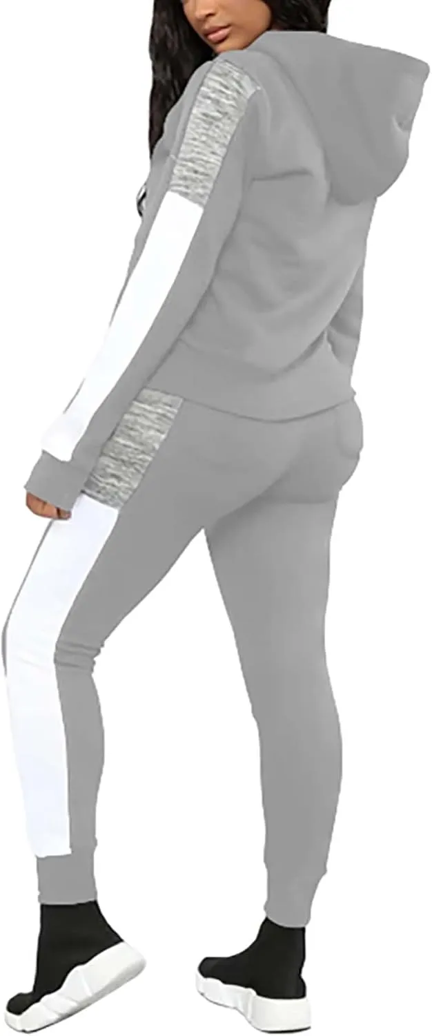 Fooullaide Sweatsuits for Women Set 2 Piece Outfit Long Sleeve Hoodies Jogging Suits Sweatpants Lounge Tracksuit with Pocket
