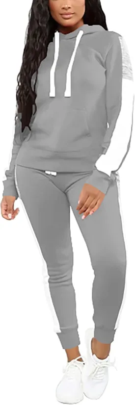 Fooullaide Sweatsuits for Women Set 2 Piece Outfit Long Sleeve Hoodies Jogging Suits Sweatpants Lounge Tracksuit with Pocket