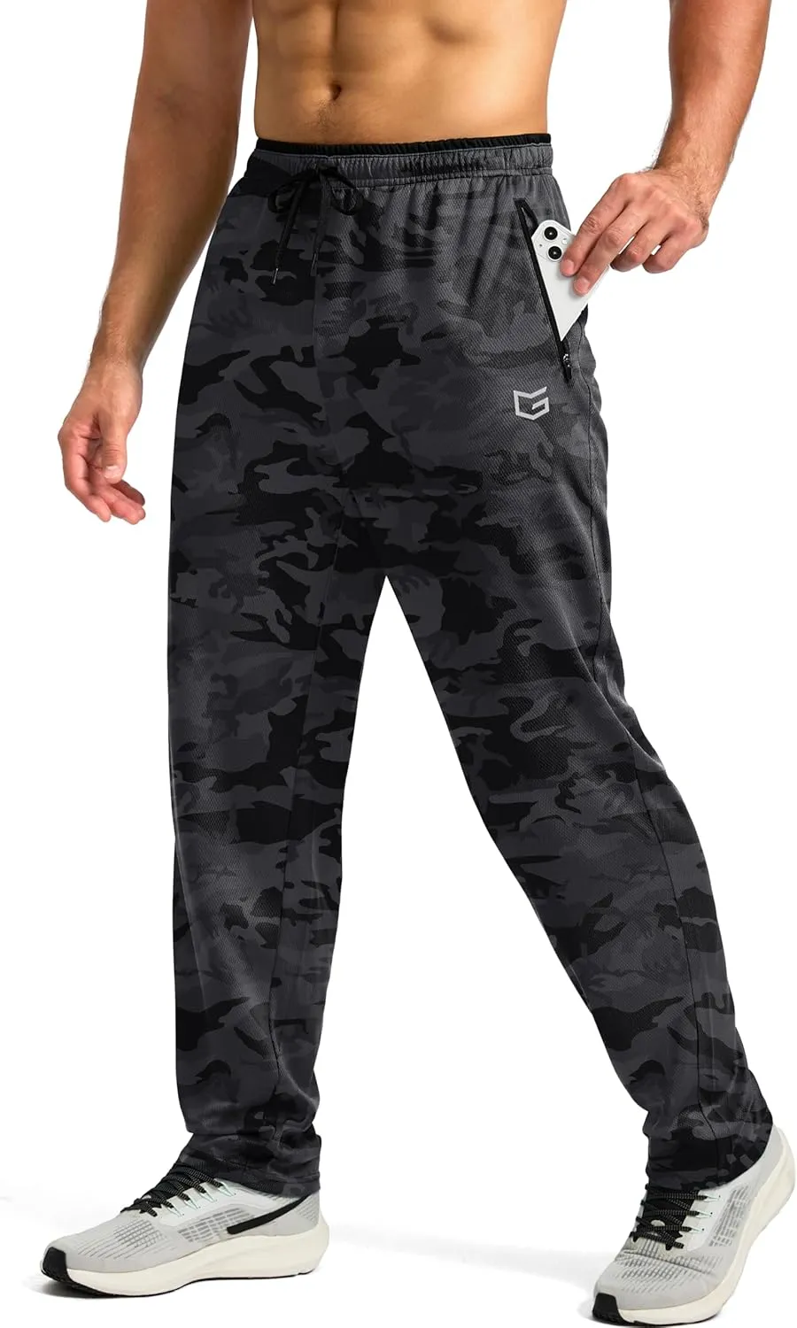 G Gradual Men's Sweatpants Mesh Lightweight with Zip Pockets Breathable Quick Dry Athletic Pants for Workout Running