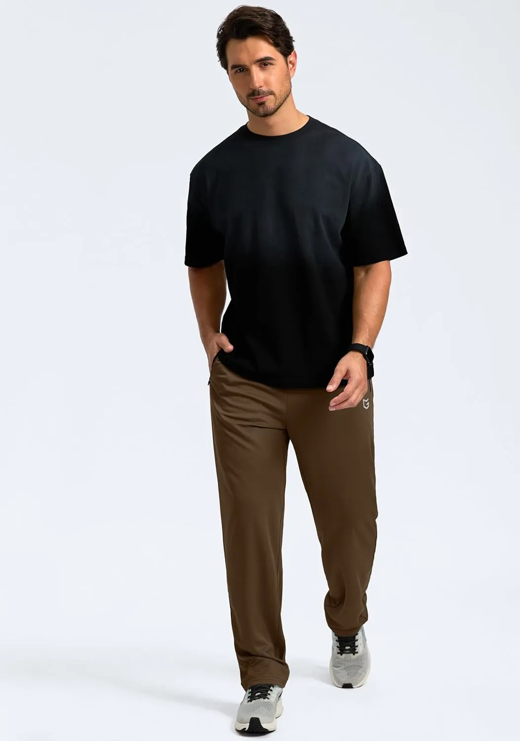 G Gradual Men's Sweatpants Mesh Lightweight with Zip Pockets Breathable Quick Dry Athletic Pants for Workout Running