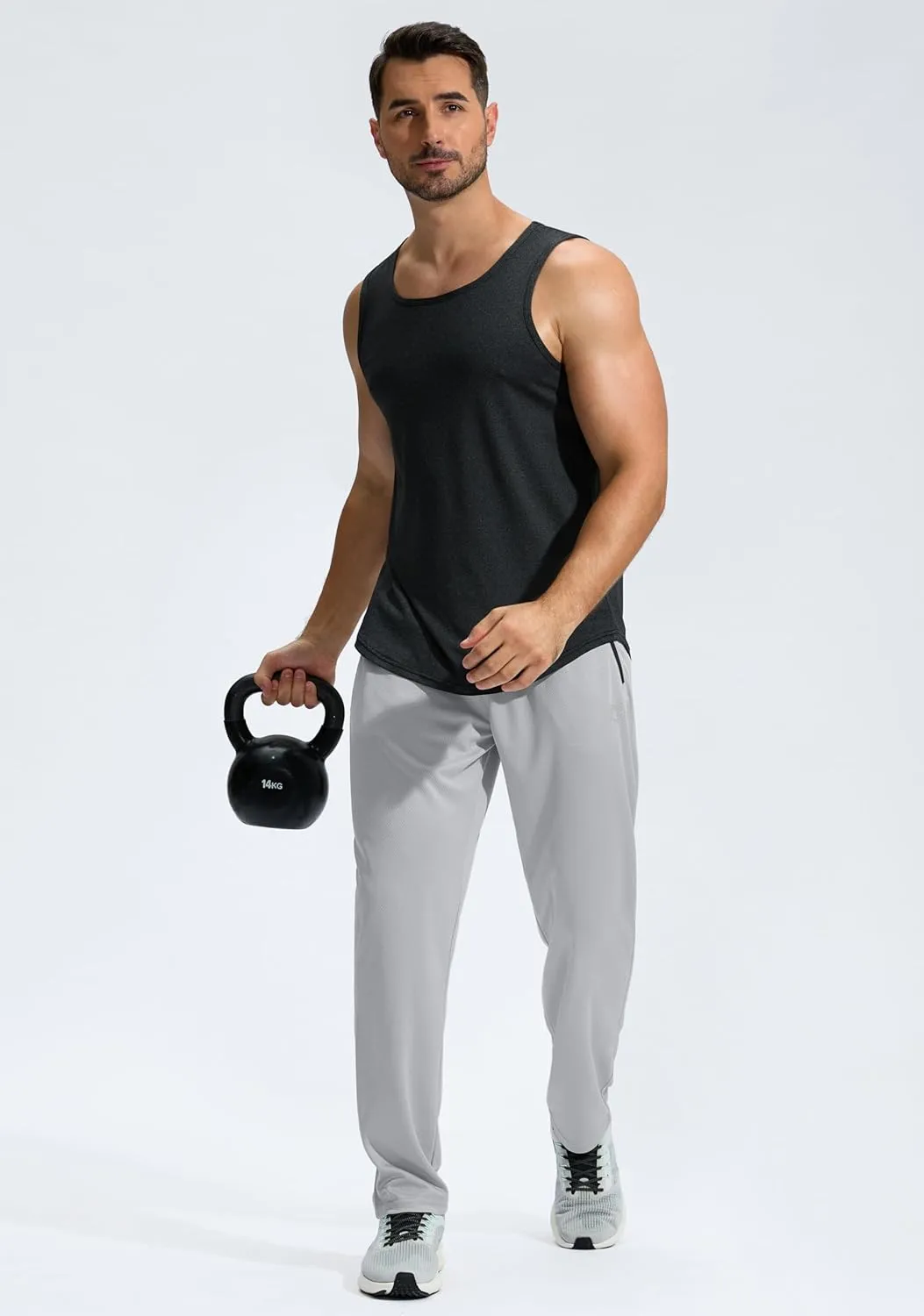 G Gradual Men's Sweatpants Mesh Lightweight with Zip Pockets Breathable Quick Dry Athletic Pants for Workout Running