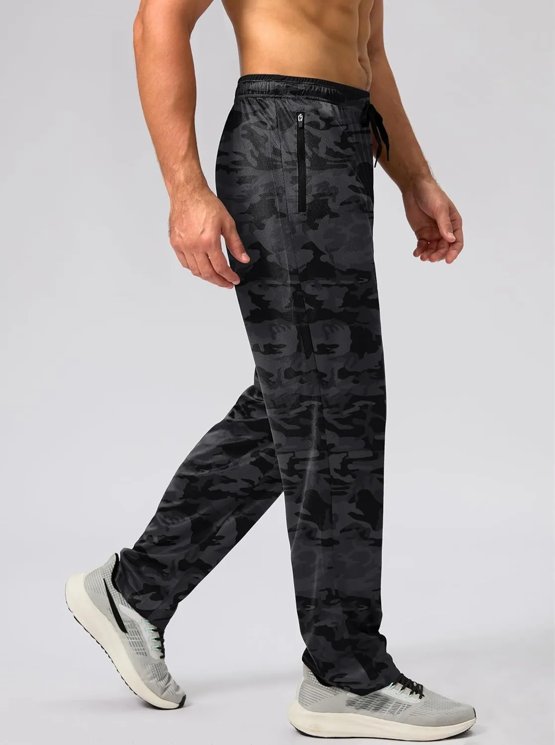 G Gradual Men's Sweatpants Mesh Lightweight with Zip Pockets Breathable Quick Dry Athletic Pants for Workout Running