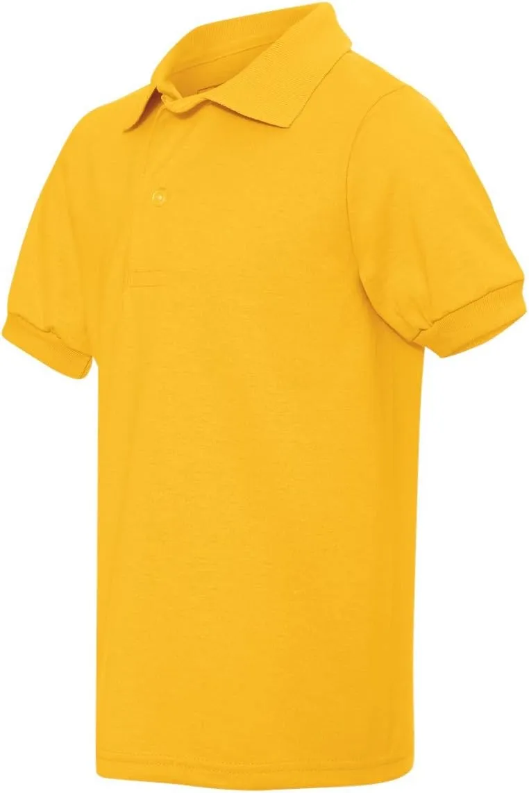 Jerzees Boys' SpotShield Short Sleeve Uniform Polo (2-Pack)
