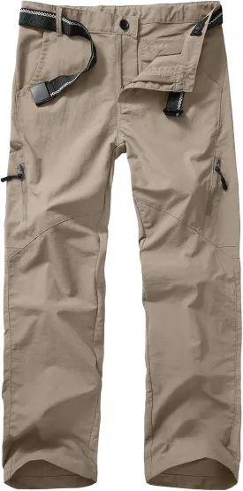 Kids' Cargo Pants, Youth Boys' Hiking Casual Outdoor Quick Dry Boy Scout Pants