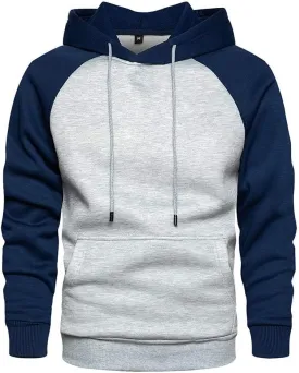 LBL Leading the Better Life Men's Solid Pullover Hoodies Sports Soft Blend Fleece Hooded Sweatshirts with Kangaroo Pocket