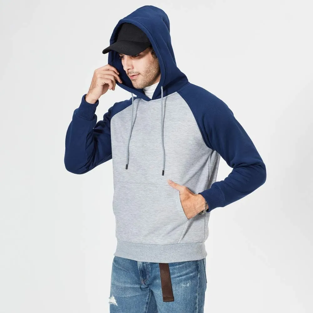 LBL Leading the Better Life Men's Solid Pullover Hoodies Sports Soft Blend Fleece Hooded Sweatshirts with Kangaroo Pocket