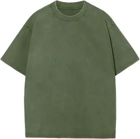 Men's Oversized Cotton T-Shirts Loose Fit Vintage Washed Tee Unisex Short Sleeve Casual Shirts Tops