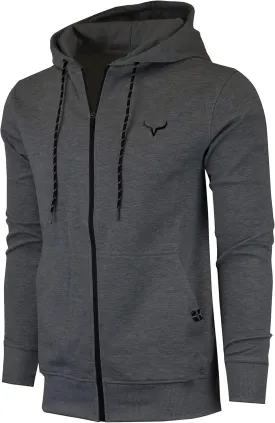 SCREENSHOT Sports Men's Gym Workout Full-Zip Hooded Active Sweatshirt