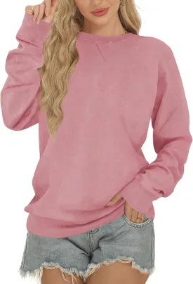 Sweatshirt for Women, Casual Crewneck Sweatshirts Women Loose Fit Long Sleeve Pullover Tops Cute Soft Shirt