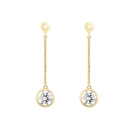 The Bezel Solitaire Ear Jackets