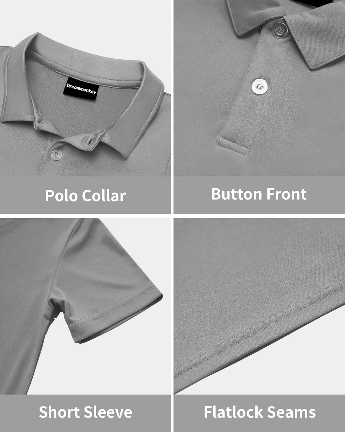 Toddler to Youth Boys' Performance Polo Kids Collared Golf Shirt School Uniform