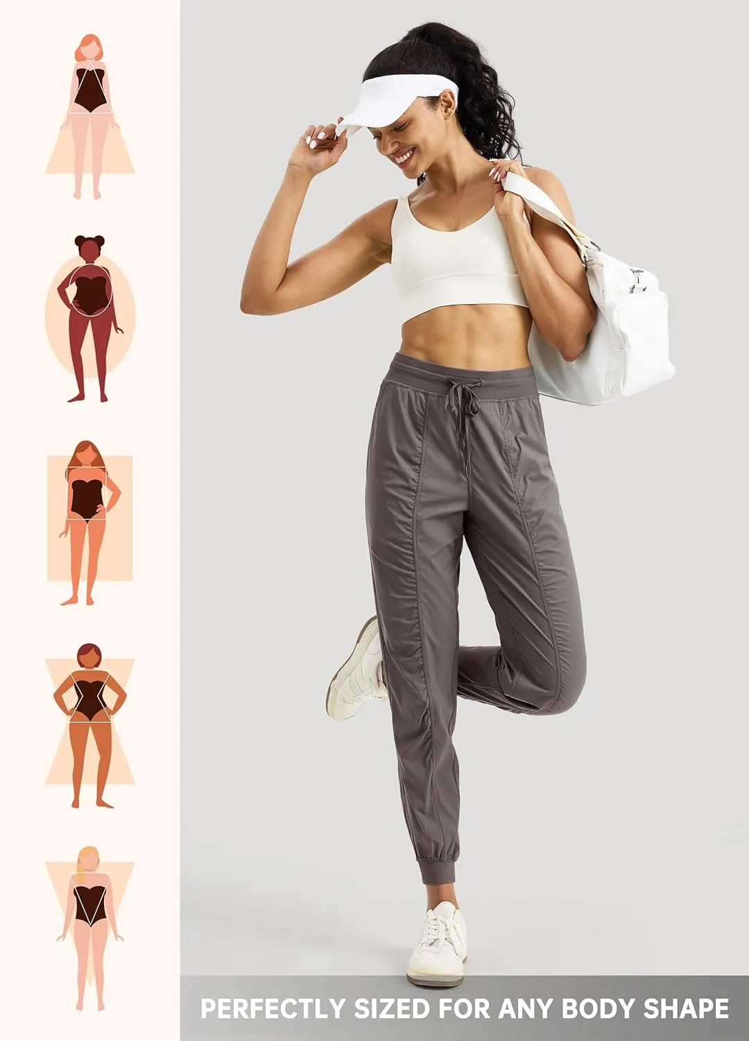 Willit Women's Workout Jogger Studio Track Athletic Pants Hiking Casual Pants with Pockets Lightweight