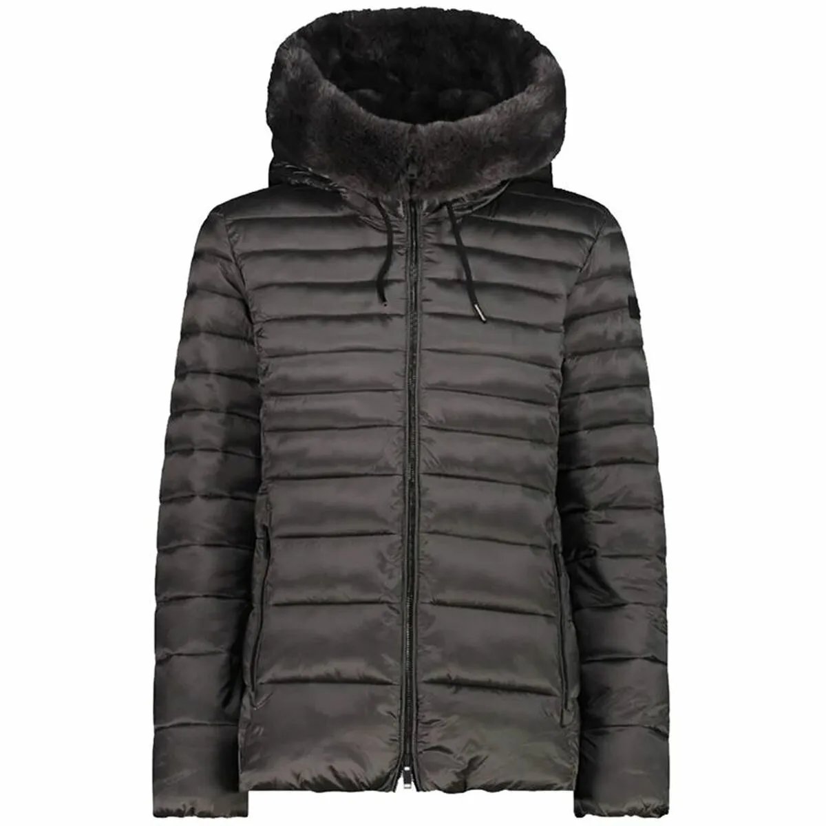 Women'S Sports Jacket Campagnolo Short Padded Black