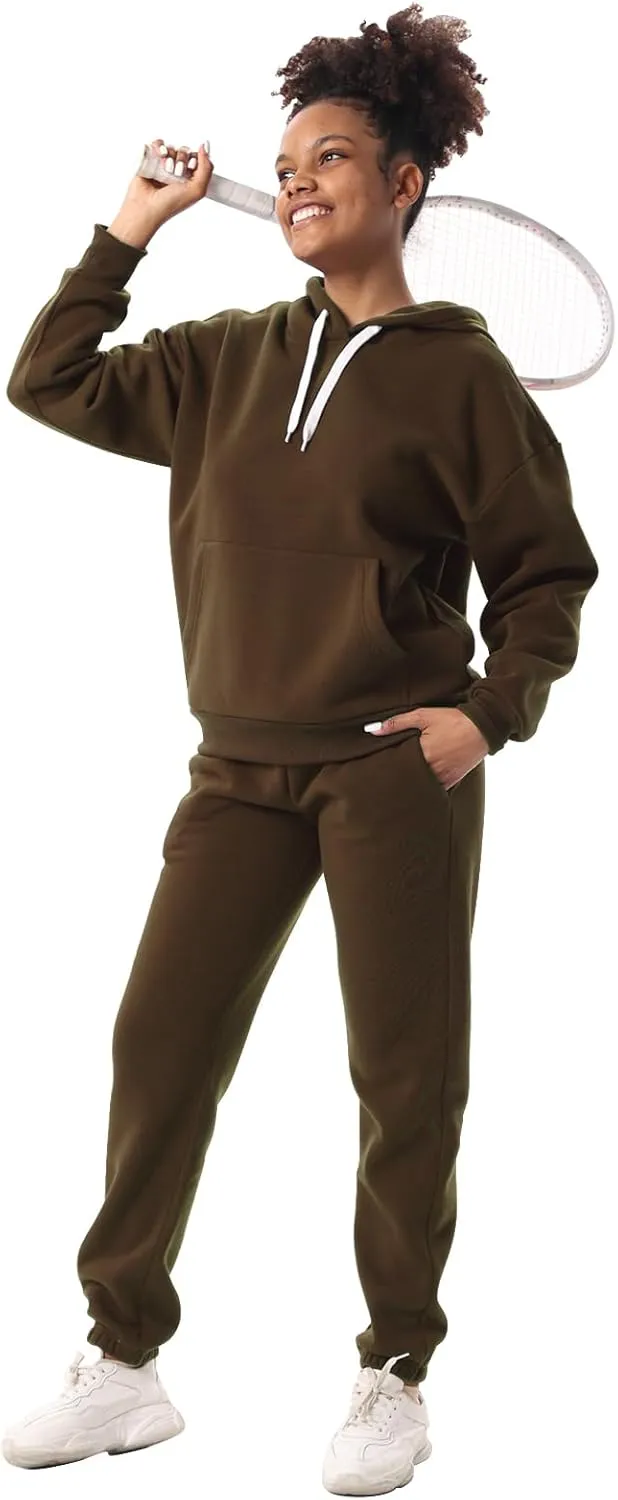 Yasumond Women's Two Piece Outfits Sweatsuit Set Jogging Track Suits Zipper Hoodies & Sweatpants